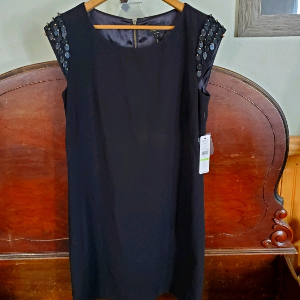 Beaded Cap Sleeve Laundry Dress NWT